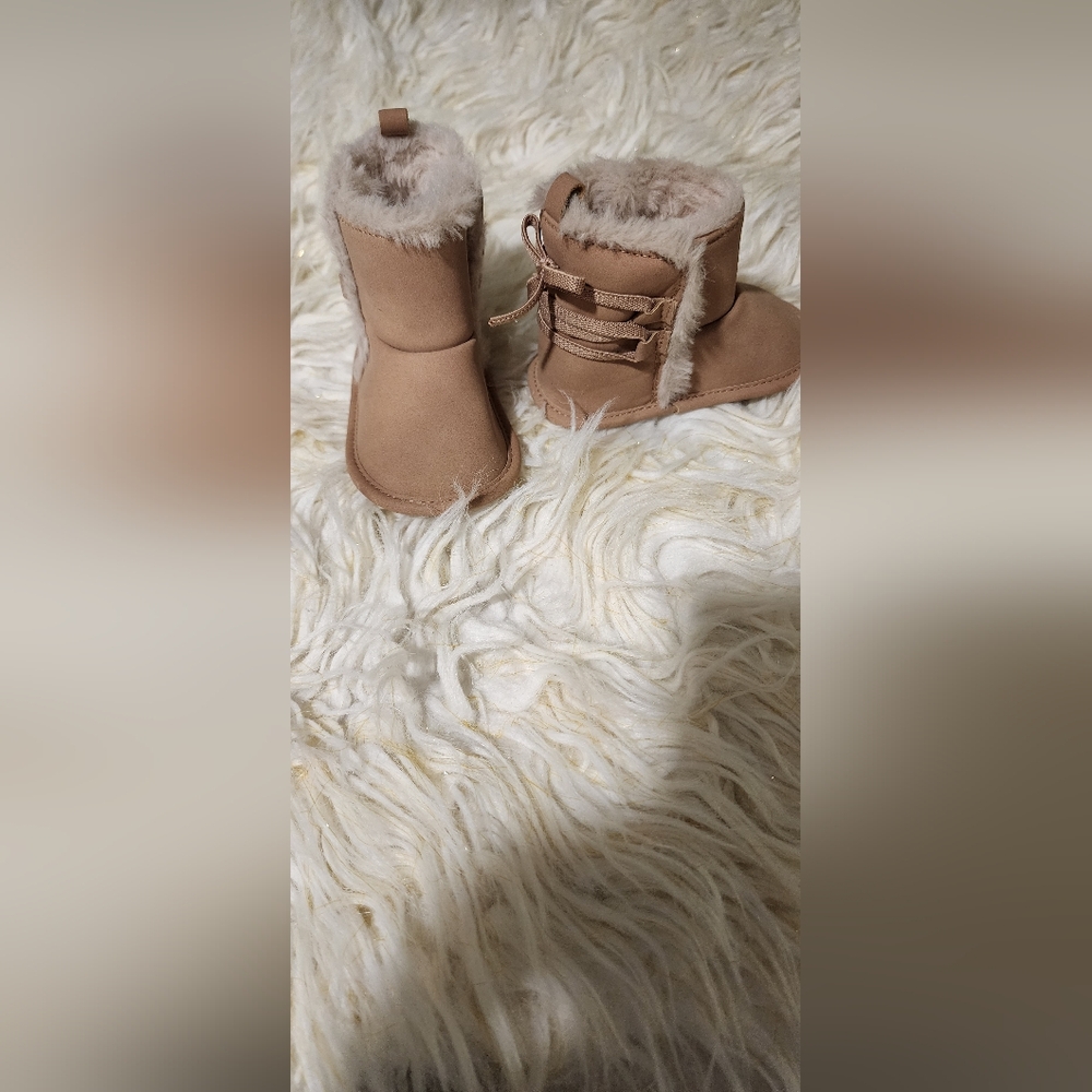 Carter's Tan Kids Boots with Faux Fur